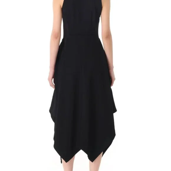 Jason Wu Black Crepe Fit-and-Flare Dress